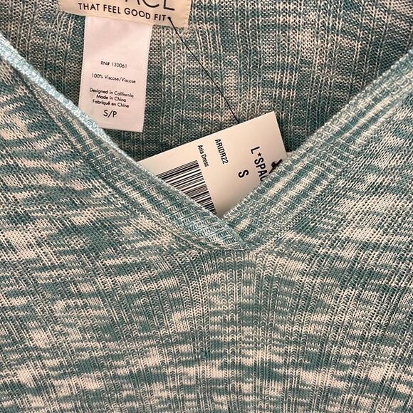 NWT L*Space Woman’s Aria Dress in green and white - Picture 10 of 11